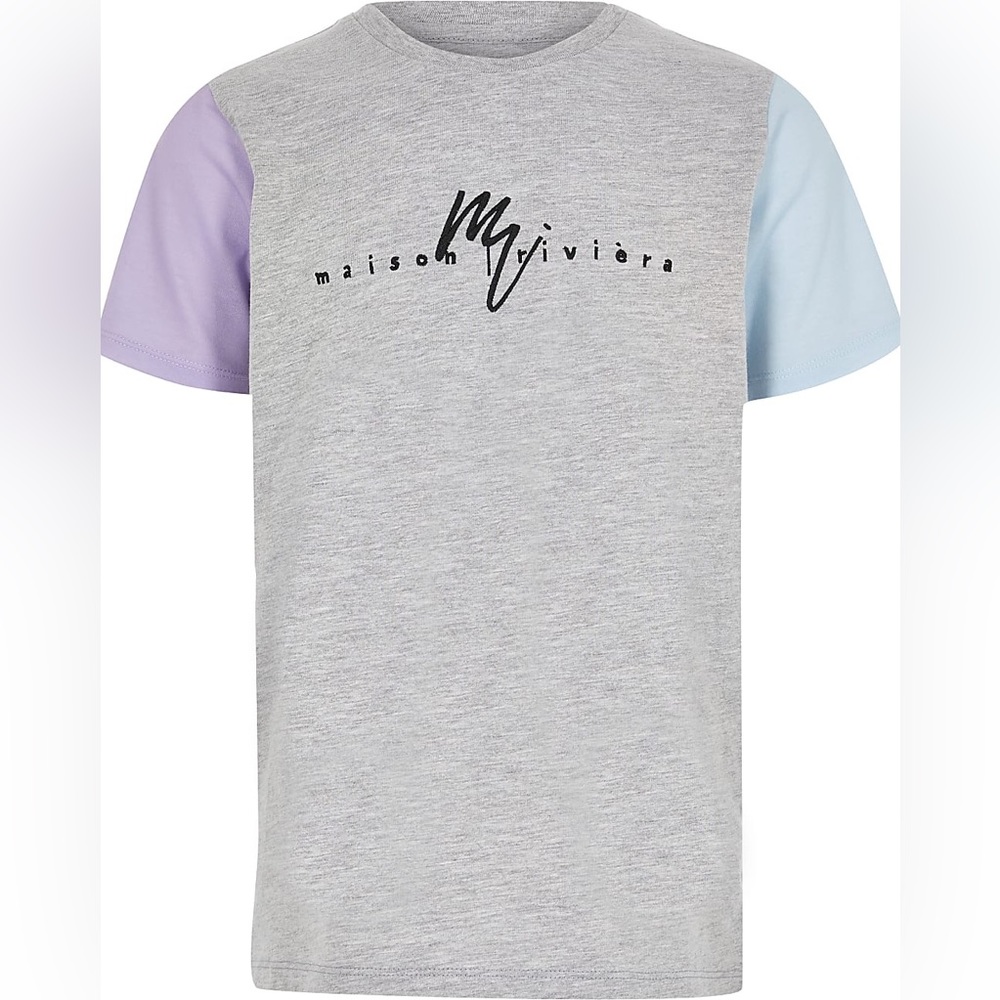 River Island Toddler Boys 'Maison Riviera' Contrast Short Sleeve T-Shirt